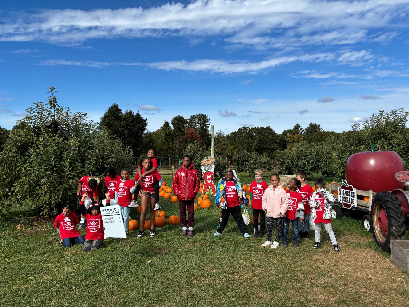 apple picking group